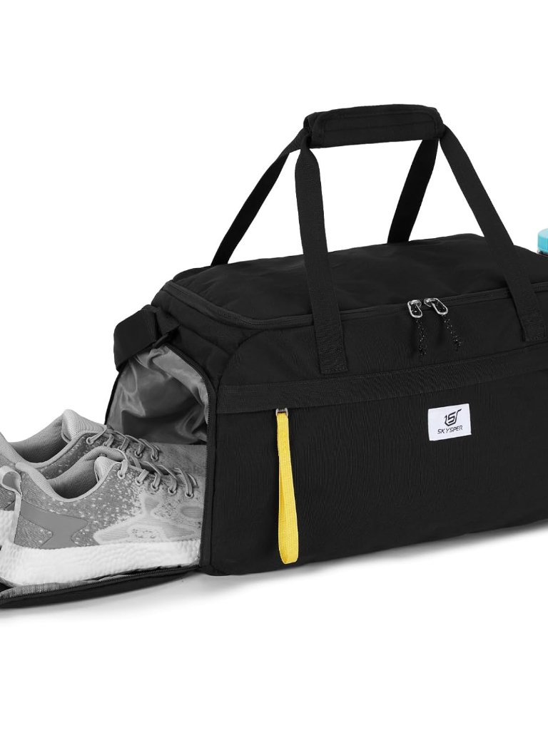 Gym Bag For Men & Women With Shoe Compartment, Carry-On Gym Duffle Bag For Trave